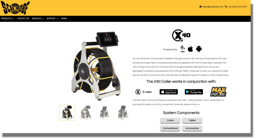 new website product page